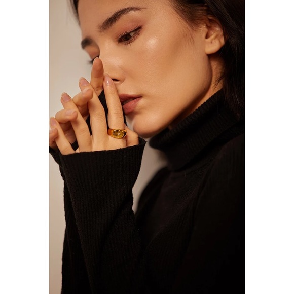 🌟18K gold plated star signet ring - Picture 5 of 8